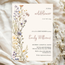 En liten inbjudan till babydusch för en liten vild