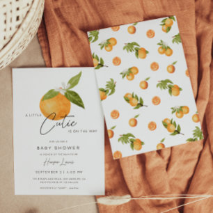 En liten inbjudan till Cutie Baby Shower Oranges