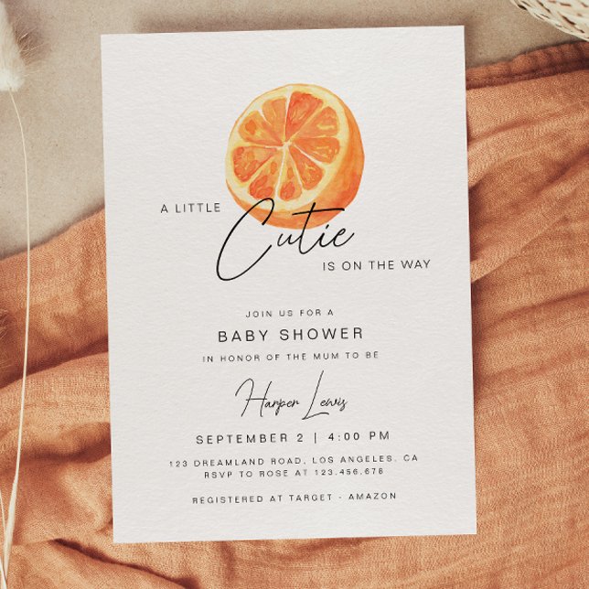En liten inbjudan till Cutie Baby Shower Oranges (Skapare uppladdad)
