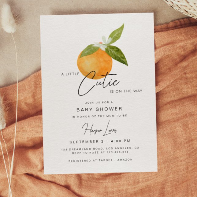 En liten inbjudan till Cutie Baby Shower Oranges (Skapare uppladdad)
