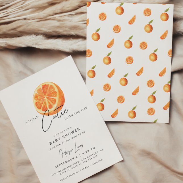 En liten inbjudan till Cutie Baby Shower Oranges (Skapare uppladdad)