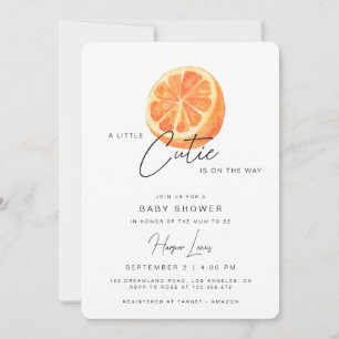 En liten inbjudan till Cutie Baby Shower Oranges