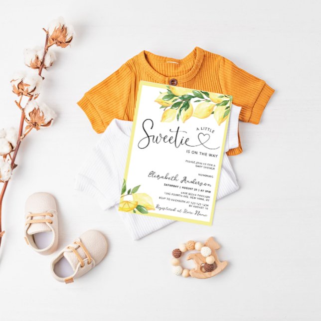 En liten inbjudan till Lemon Baby Shower (Skapare uppladdad)