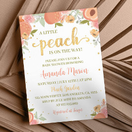 En liten inbjudan till Peach Girl Baby Shower