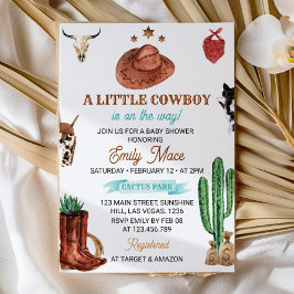 En liten inbjudan till Rodeo Cowboy Baby Shower