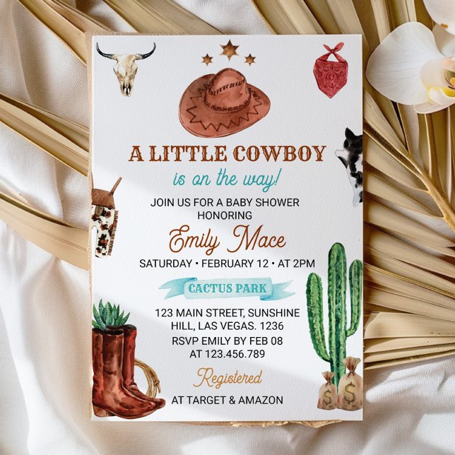 En liten inbjudan till Rodeo Cowboy Baby Shower (Skapare uppladdad)