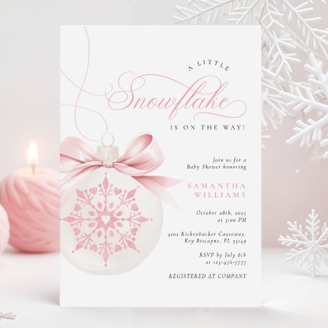 En liten inbjudan till Rosa Baby Shower (Skapare uppladdad)