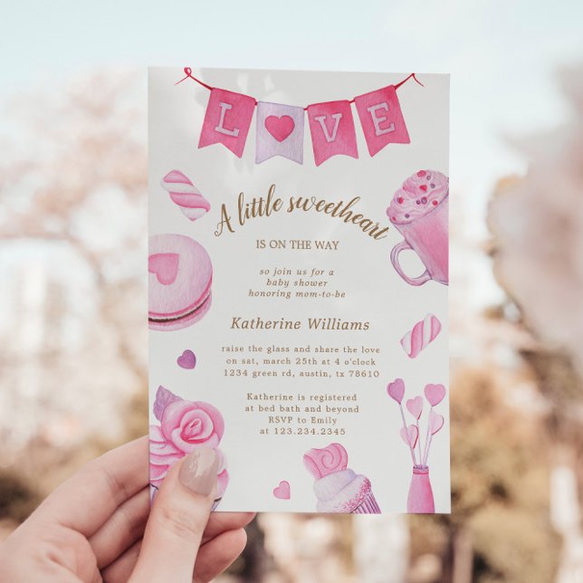 En liten inbjudan till Rosa Baby Shower (Skapare uppladdad)