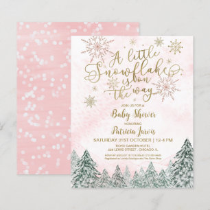 En liten inbjudan till Rosa Baby Shower