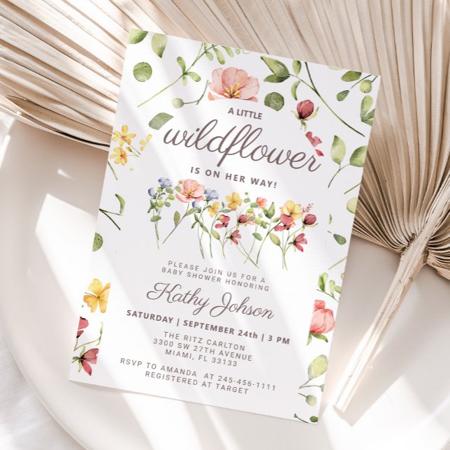 En liten inbjudan till Wildblomma Baby Shower (Skapare uppladdad)