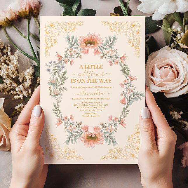 En liten inbjudan till Wildblomma Baby Shower (Skapare uppladdad)