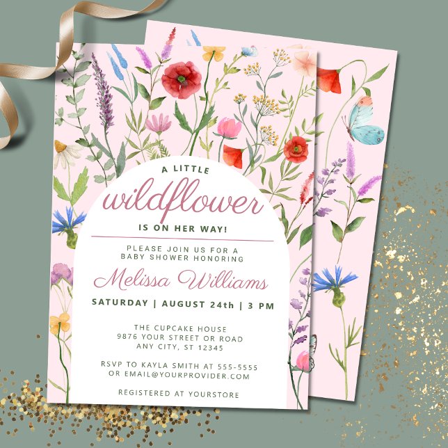 En liten inbjudan till Wildblomma Baby Shower (Skapare uppladdad)