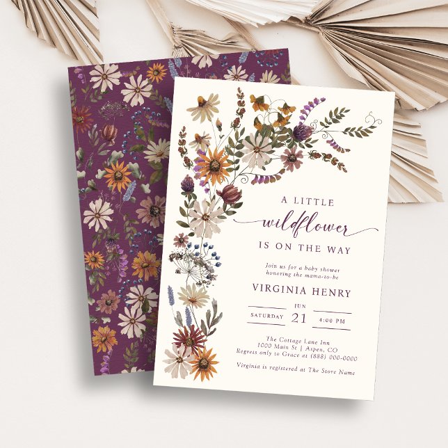En liten inbjudan till Wildblomma Baby Shower (A Little Wildflower Baby Shower Invitation
)