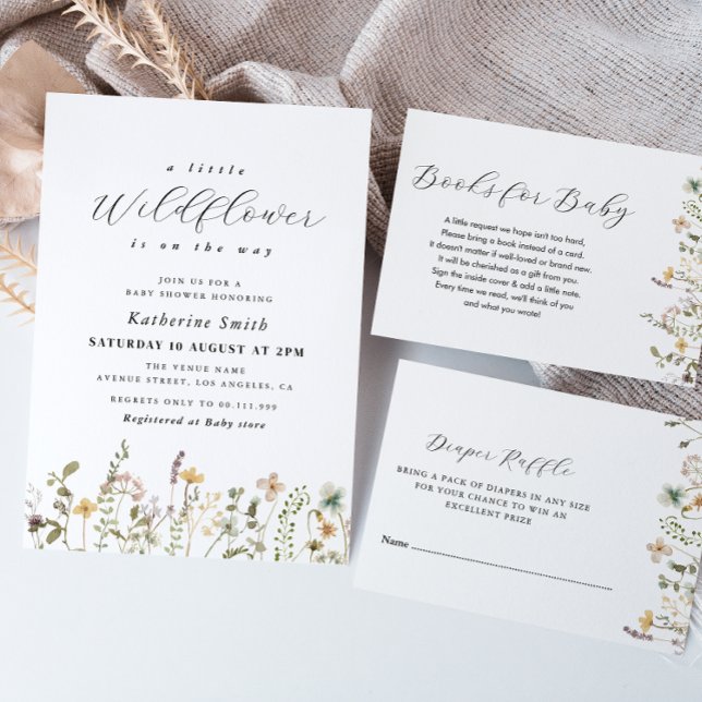 En liten inbjudan till Wildblomma Baby Shower (Skapare uppladdad)