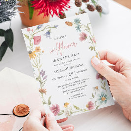 En liten inbjudan till Wildblomma Baby Shower Girl