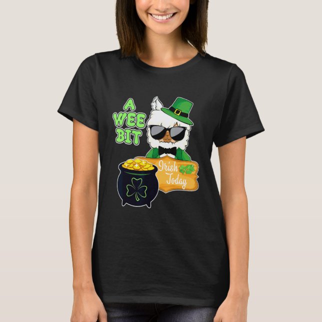 En liten irländsk lammadvala idag St Patricks T Shirt (Framsida)