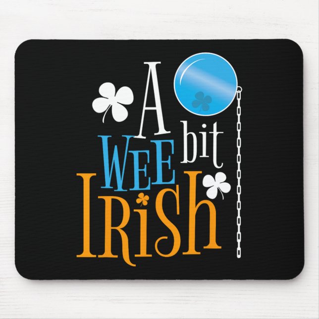 En liten irländsk stolthet St Patricks Day Shamroc Musmatta (Framsidan)