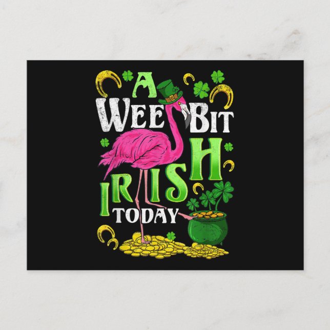 En liten irländsk touch idag St. Patricks Day Flam Inbjudan Vykort (Framsida)