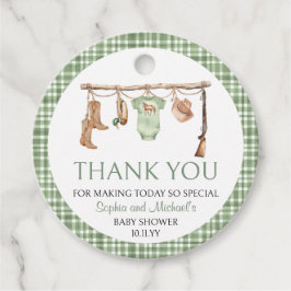 En liten jägare är på väg Baby Shower Gåvor Etiketter