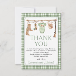 En liten jägare är på väg Baby Shower Tack Kort