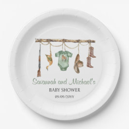 En liten jägare är på väg mot Baby Shower Party