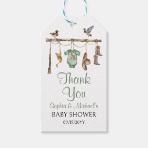 En liten jägare Baby Shower Presentetikett