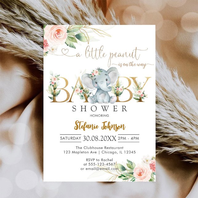 En liten jordnöt baby shower inbjudan (Skapare uppladdad)