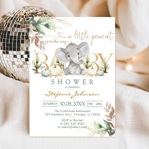 En liten jordnöt baby shower inbjudan