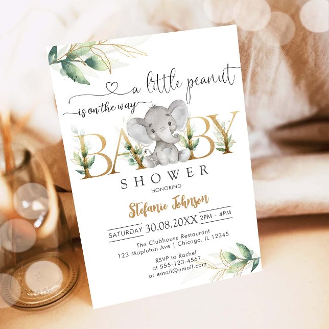 En liten jordnöt baby shower inbjudan (Skapare uppladdad)