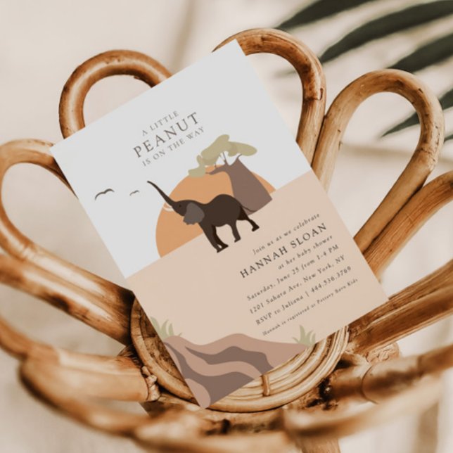En liten jordnöt | Boho Safari Öken Baby Shower Inbjudningar (Skapare uppladdad)