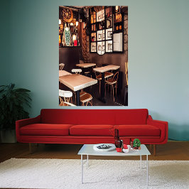 En liten kafé | AI Art Poster