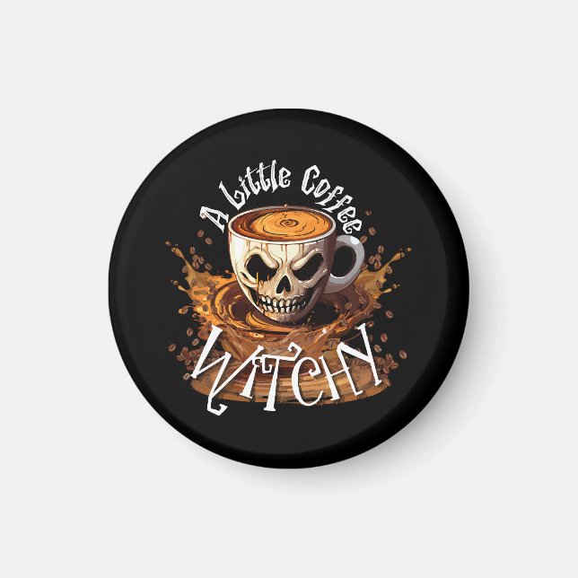En liten kaffehäxa magnet (Framsidan)