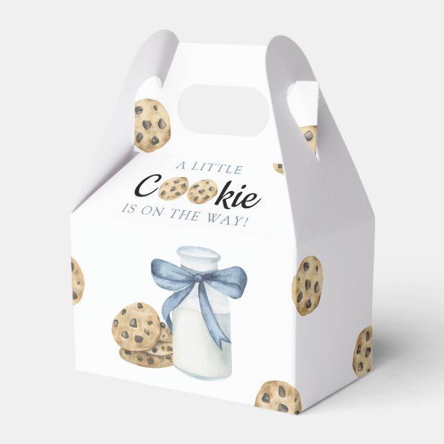 En liten kaka är på väg Baby shower Presentaskar (Framsidan Sidan)
