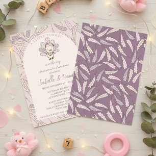 En liten kalkon är på väg Höst Baby Shower Inbjudningar