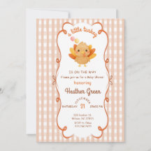 En liten kalkon Baby Shower-inbjudan
