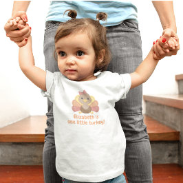 En liten kalkon flicka födelsedag t shirt