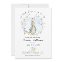 En liten kanin är på väg baby shower Inbjudan