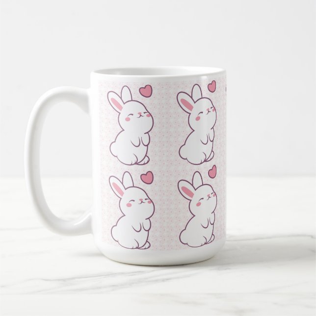 En liten kanin gjord av känslor kaffemugg (Vänster)