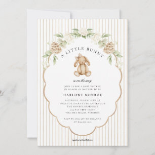 En liten kanin neutral baby shower-inbjudan inbjudningar