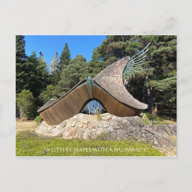 EN LITEN KAPEL MED STOR INVERKAN VYKORT (Framsida)