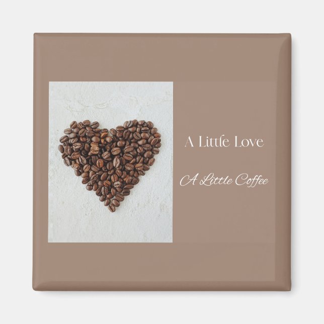 En liten kärlek En liten kaffe, Kaffeälskare prese Magnet (Framsidan)