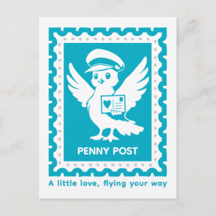 En liten kärlek på väg till dig Penny Post Vykort