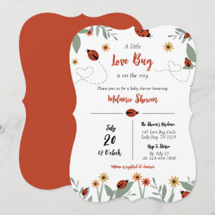 En liten kärleksbugs baby shower inbjudan
