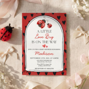 En liten kärleksbugs baby shower-inbjudan inbjudningar