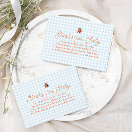 En liten kärleksbugs randig nyckelpiga baby shower tilläggskort
