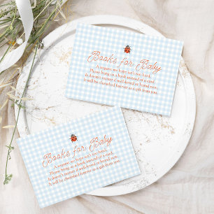 En liten kärleksbugs randig nyckelpiga baby shower tilläggskort