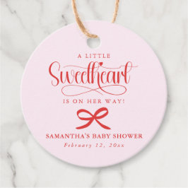 En liten kärleksfull Valentines flicka baby shower Gåvor Etiketter