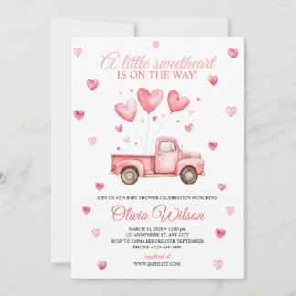 En liten kärlingkörsel för baby shower  inbjudningar