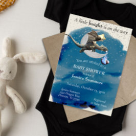En liten Knight Dragon Baby Shower Inbjudningar