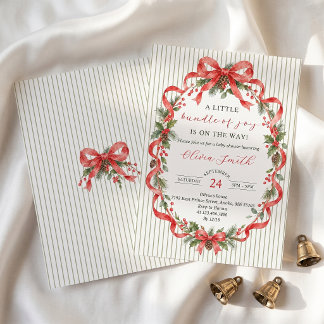 En liten knippe glädje baby shower inbjudan
